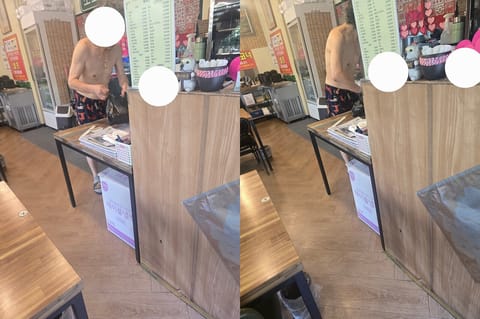 “목욕탕에 잘못 들어왔나?”…대구 중국집 사장, 상의 벗고 음식 포장 논란