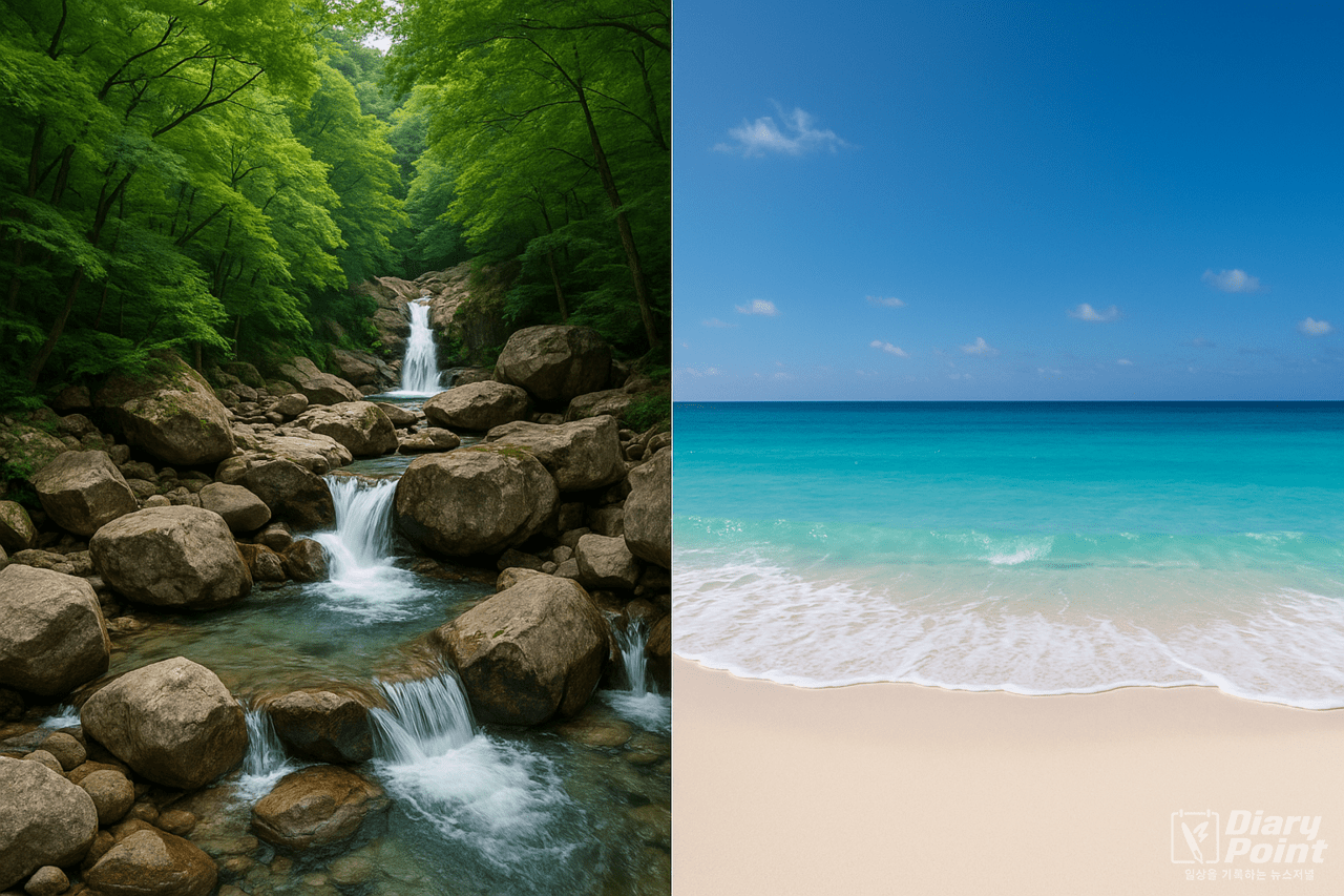 계곡 vs 바다, 더 시원한 선택은?