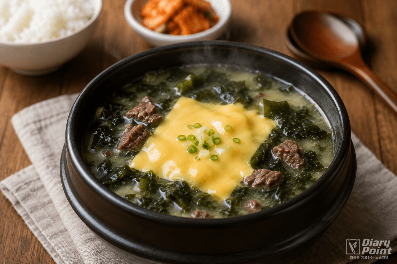 "이거 넣으니까 완전 딴 맛"…SNS서 난리 난 '치즈미역국' 레시피